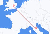 Flyrejser fra London til Perugia