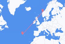 Vols depuis la ville de Horta (Açores) vers la ville de Ålesund
