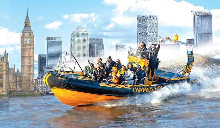 London Landmarks Sightseeing Tour & Speedboat Ride - 45 minuter