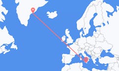 Flyg från Comiso, Italien till Kulusuk, Grönland