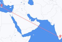 Vluchten van Madurai, India naar Iraklion, Griekenland