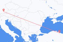 Flyreiser fra Samsun, til München