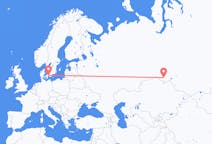 Vluchten van Omsk naar Kopenhagen