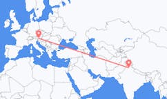 Voos de Chandigarh, Índia para Klagenfurt, Áustria