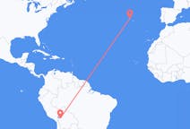 Flyg från La Paz, Bolivia till Terceira, Portugal