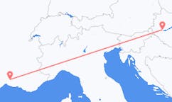 Fly fra Hévíz til Nîmes