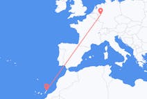 Vluchten van Lanzarote, Spanje naar Keulen, Duitsland