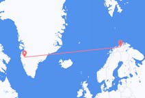 Flyg från Kangerlussuaq, Grönland till Alta, Norge