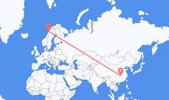 Flyg från Yueyang, Kina till Bodø, Kina