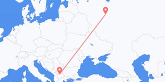 Flights from Russia to North Macedonia