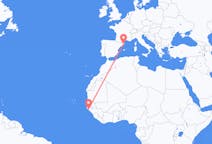 Flyrejser fra Bissau, Guinea-Bissau til Girona, Spanien