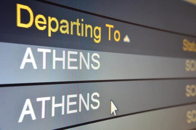 Transfert du départ du centre-ville d'Athènes vers l'aéroport