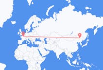 Flyreiser fra Daqing, Kina til Paris, Frankrike