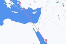 Vluchten van Yanbu, Saoedi-Arabië naar Samos, Griekenland