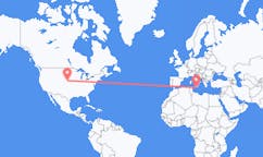 Flyreiser fra Kearney, USA til Malta, Malta