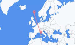 Voli da Figari, Francia a Lerwick, Scozia