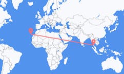 Vluchten van Surat Thani (provincie), Thailand naar Santa Cruz de La Palma, Spanje