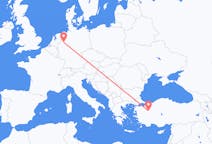 Flyreiser fra Kütahya, Tyrkia til Münster, Tyskland
