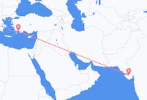 出发地 印度出发地 拉杰果德目的地 土耳其达拉曼的航班