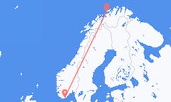Flights from Kristiansand, Norway to Hasvik, Norway