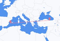 Flyrejser fra Giresun, Tyrkiet til Ibiza, Spanien