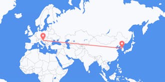 Flights from South Korea to Croatia