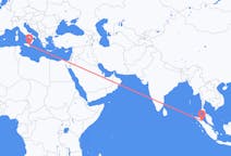 印度尼西亚出发地 棉蘭飞往印度尼西亚目的地 卡塔尼亞的航班