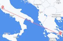 イタリアのローマからから、ギリシャのアテネまでのフライト