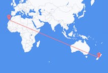 Flyg från Christchurch, Nya Zeeland till Lanzarote, Spanien