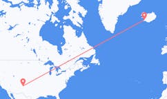 航班从美国圣菲市到雷克雅维克市，冰岛塞尔