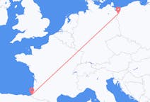 Flyg från Szczecin, Polen till Biarritz, Frankrike