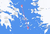 Vols depuis la ville de Santorin vers la ville de Skyros