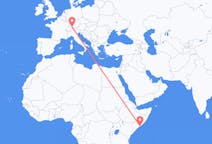 Flights from Mogadishu to Friedrichshafen