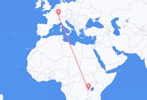 Flyrejser fra Kigali, Rwanda til Basel, Schweiz