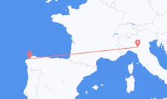 Fly fra A Coruña til Parma