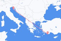 Voli da Castelrosso, Grecia a Pola, Croazia