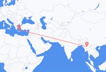 Flyreiser fra Heho, Myanmar (Burma) til Santorini, Hellas