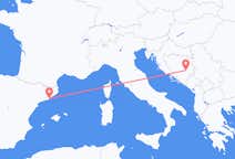 来自波斯尼亚和黑塞哥维那出发地 塞拉耶佛目的地 西班牙巴塞罗那的航班
