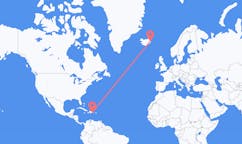 出发地 多米尼加共和国出发地 聖多明哥目的地 冰岛埃伊尔斯塔济的航班