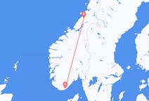 Flights from Namsos, Norway to Kristiansand, Norway