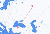 Flyrejser fra Kasan, Rusland til Ankara, Tyrkiet