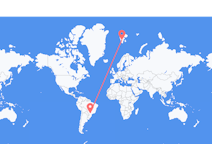Flyg från Londrina (kommun), Brasilien till Svalbard, Svalbard och Jan Mayen