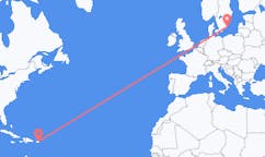 Vluchten van San Juan, Verenigde Staten naar Kalmar, Zweden