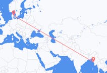 Flights from Kyaukpyu, Myanmar (Burma) to Aarhus, Denmark