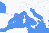 Flights from Biarritz, France to Corfu, Greece