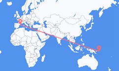 Flights from Kieta, Papua New Guinea to Barcelona, Spain