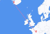 アイスランドのレイキャビクからから、フランスのクレルモンフェランまでのフライト