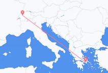 Vluchten van Athene, Griekenland naar Bern, Zwitserland