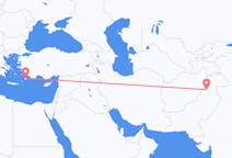 Flyrejser fra Peshawar til Rhodes