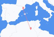 出发地 阿尔及利亚出发地 图古尔特目的地 西班牙巴塞罗那的航班